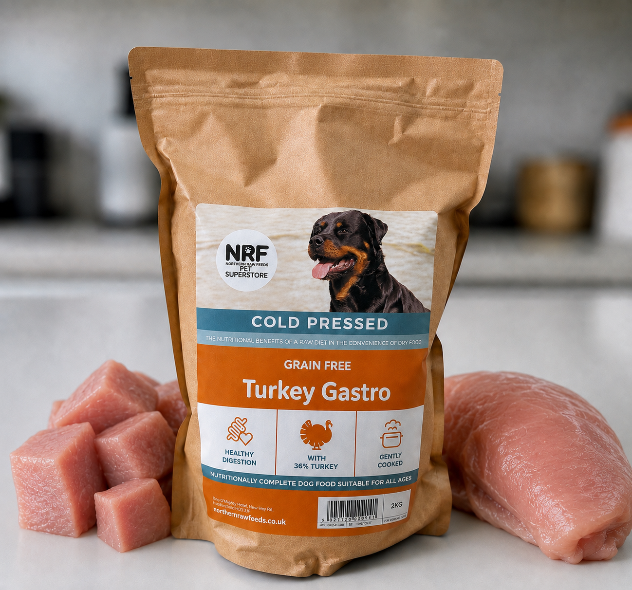 N.R.F Cold Pressed - Grain Free Turkey Gastro -2kg
