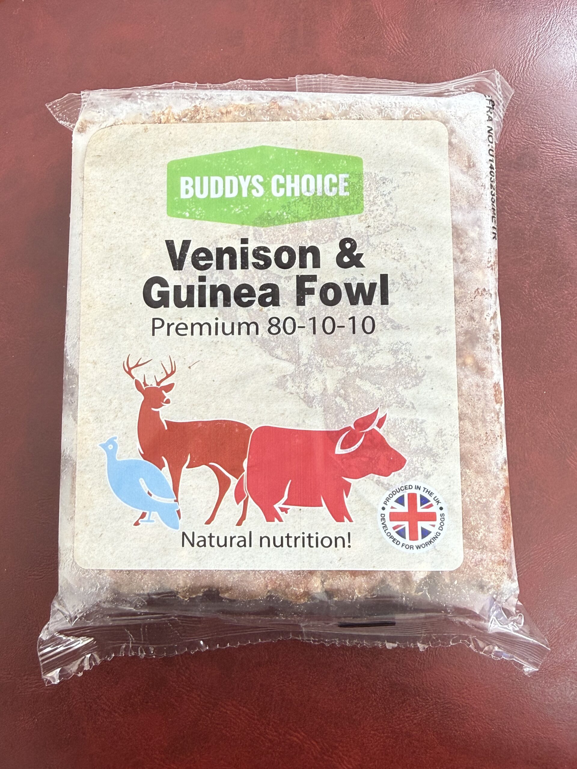 Buddys Choice Venison & Guinea Fowl 80.10.10 454g x12