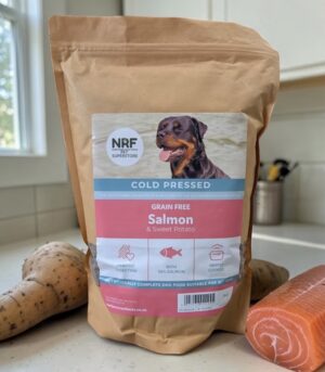 N.R.F  Cold Pressed Raw Dog Food Sweet potato and salmon 2kg