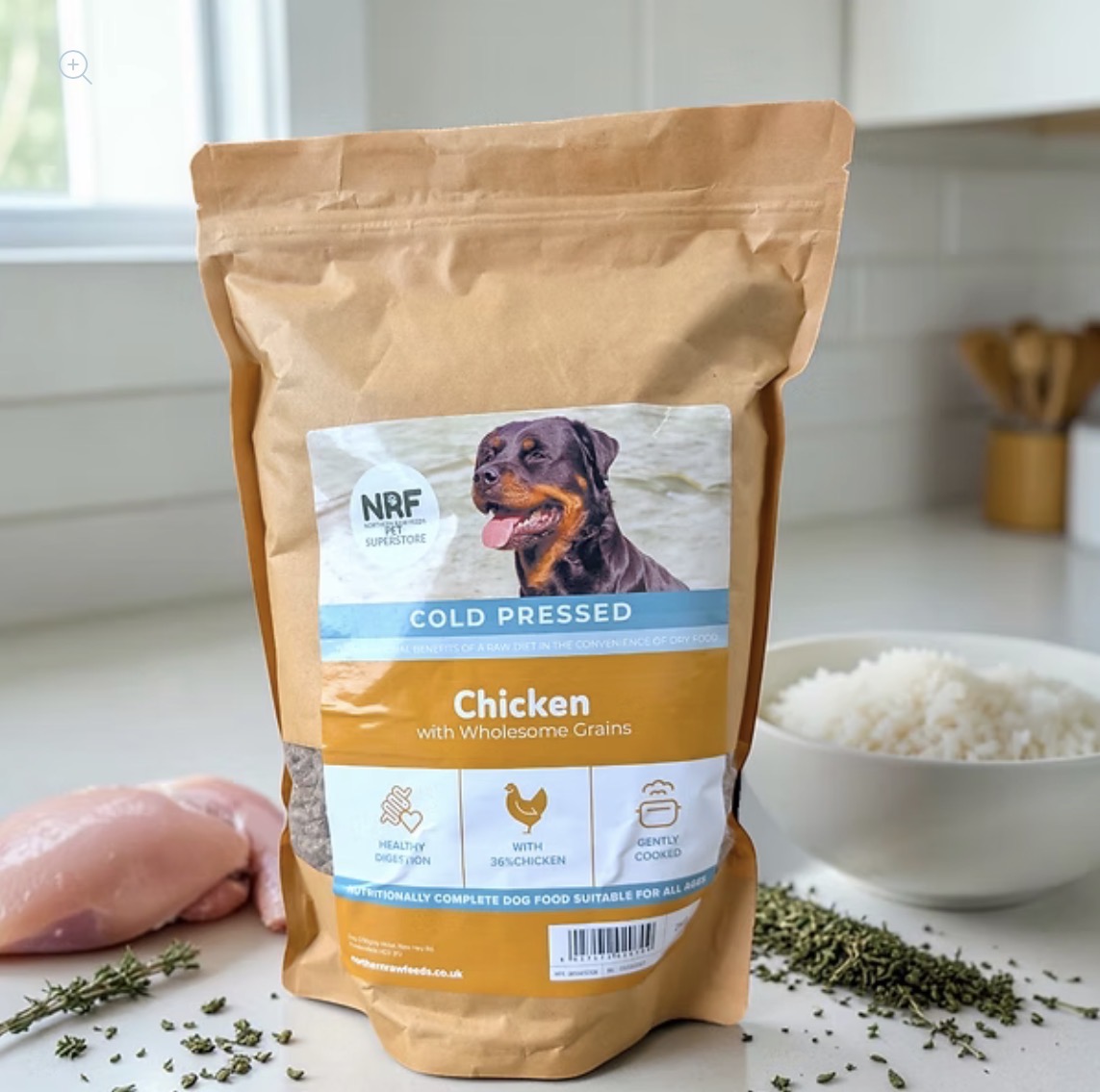 N.R.F Cold Pressed Raw - Chicken & Wholesome Grains - 2kg