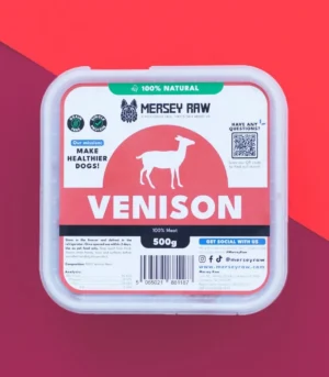 MerseyRaw Venison Raw Dog Food - 500g