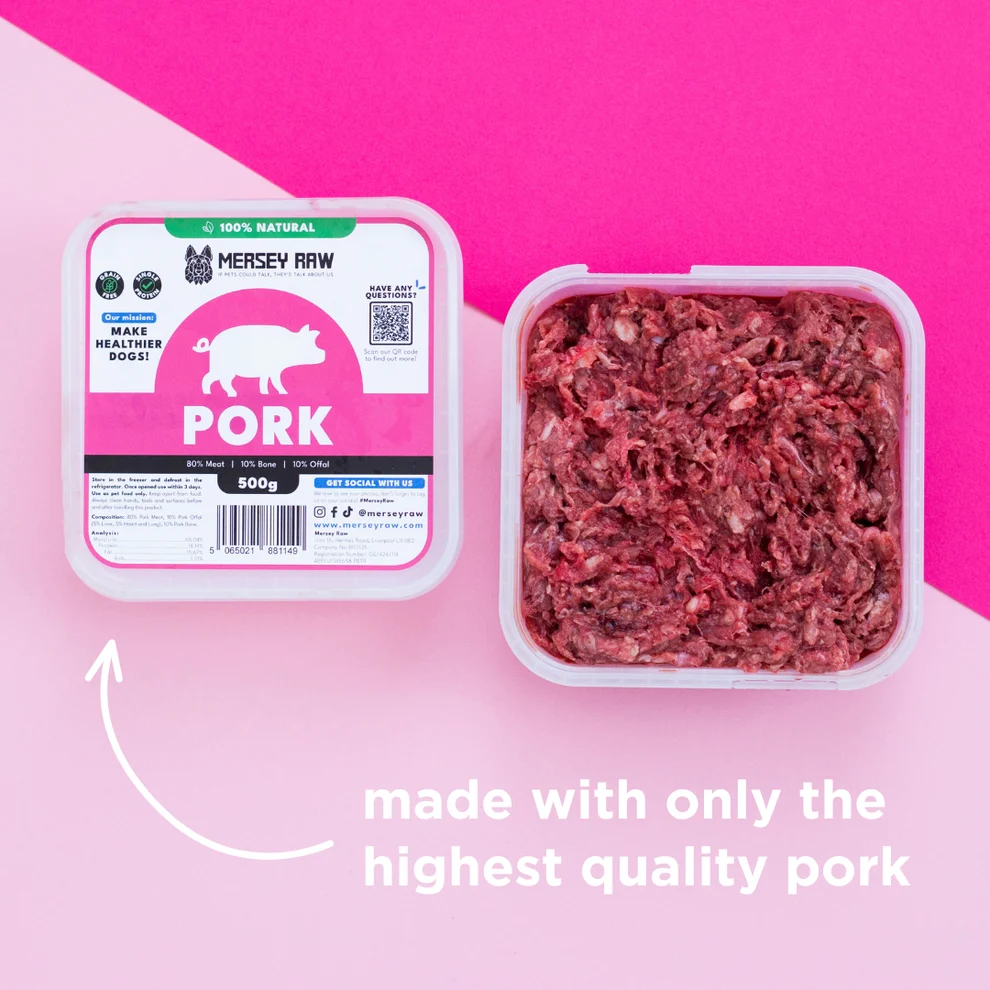 Pork Raw Dog Food - 500g - Image 2