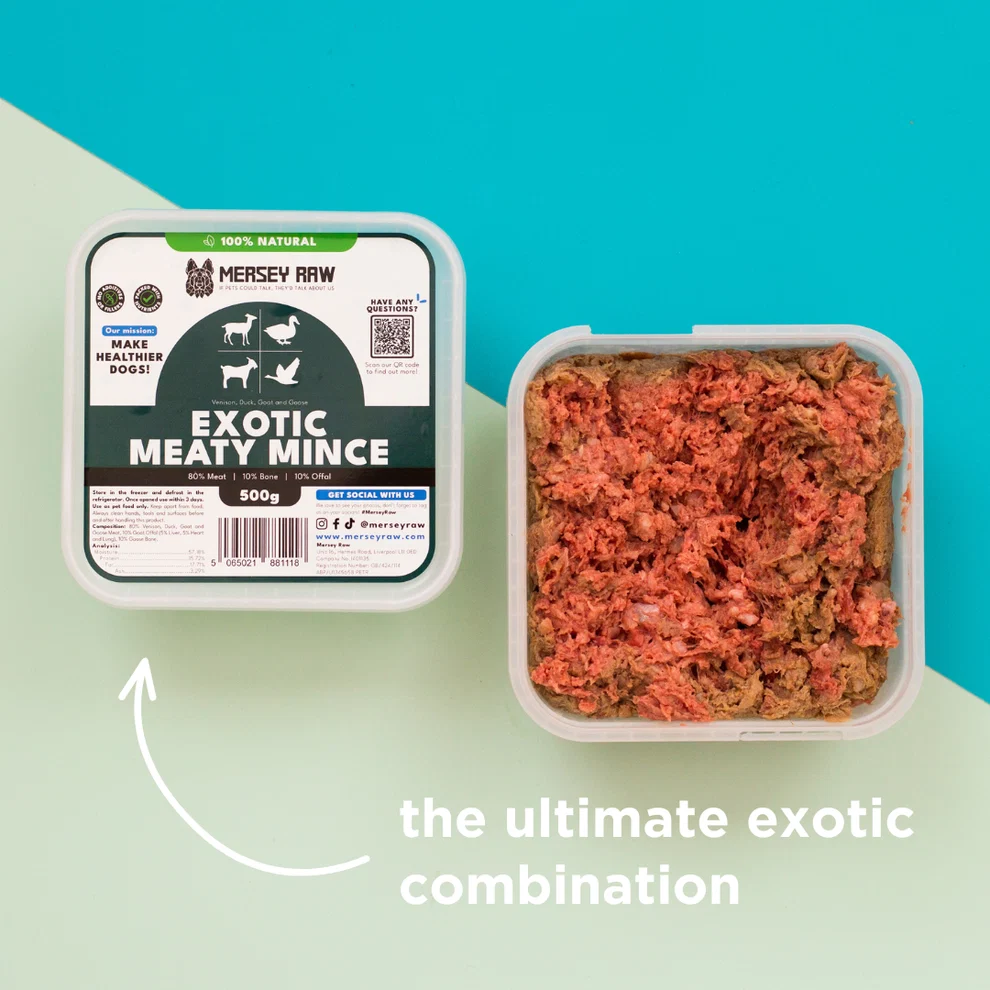 Exotic Meaty Mince Raw Dog Food - 500g - Image 2